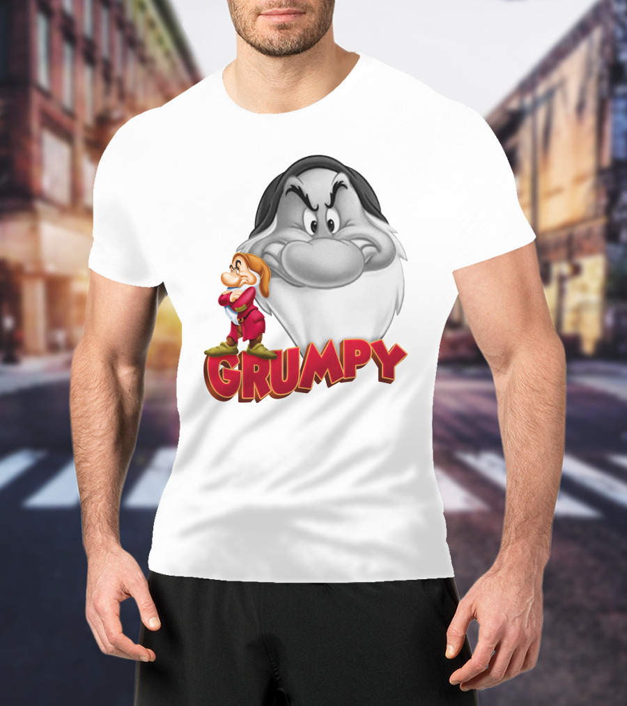 Grumpy Snow White Dwarf Character T-Shirt