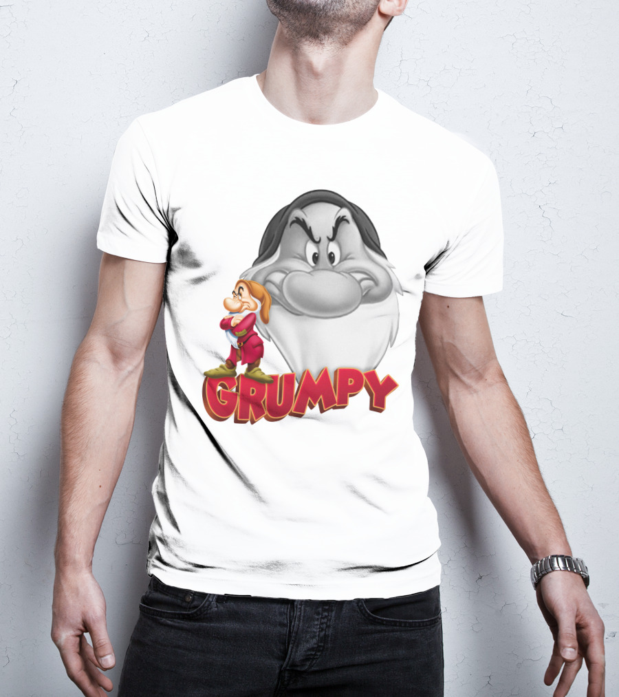 Grumpy Snow White Dwarf Character T-Shirt
