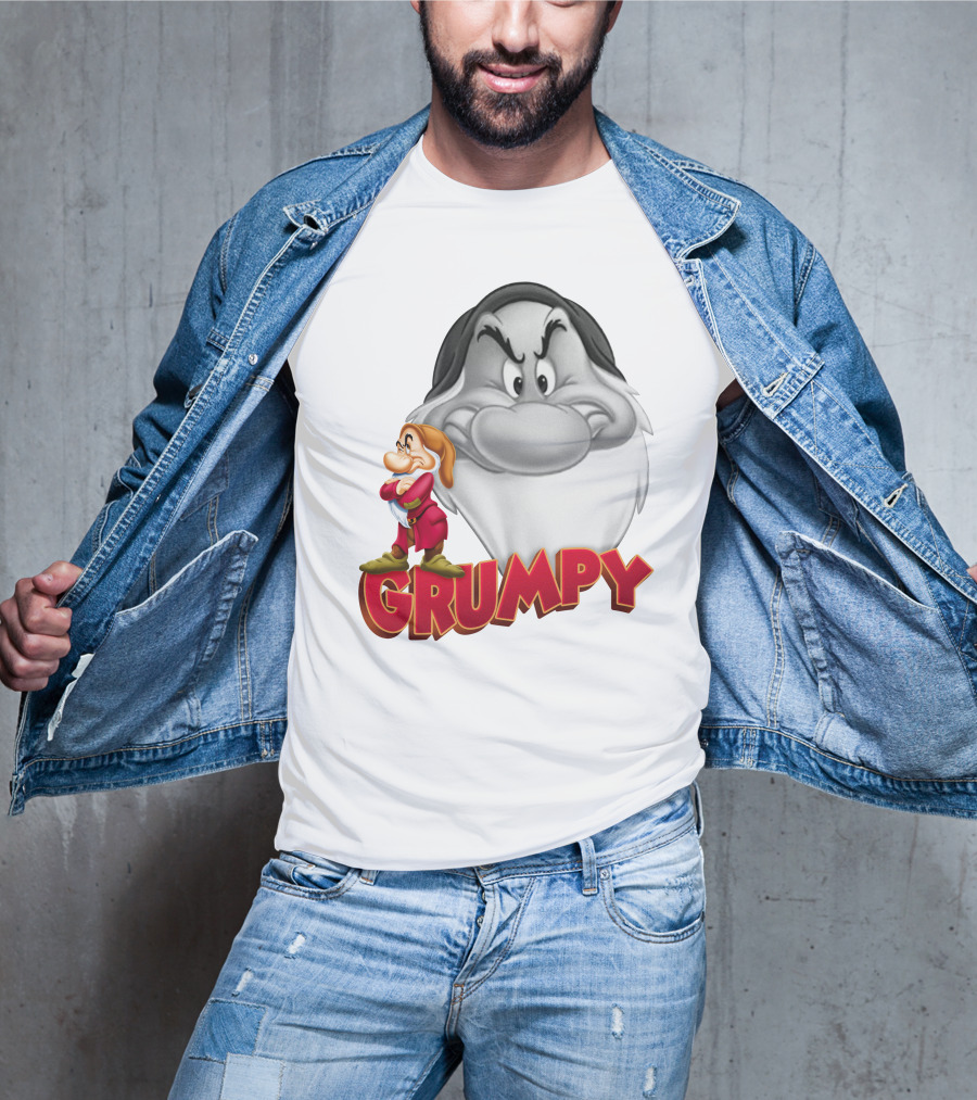 Grumpy Snow White Dwarf Character T-Shirt