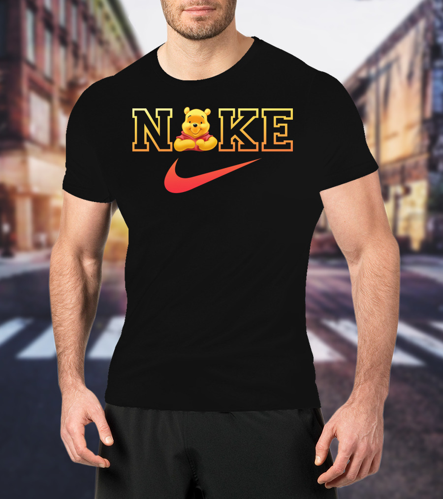 Nike Pooh Bear Red Swoosh T-Shirt