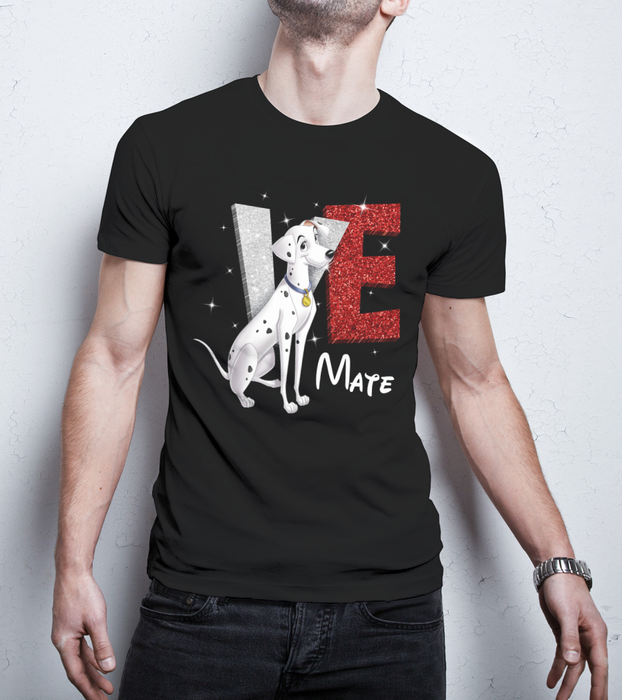 Love Mate Perdita Dalmatian Sparkling Glitter T-Shirt