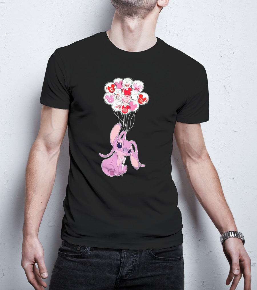 Angel Valentine's Day Balloons And Hearts T-Shirt