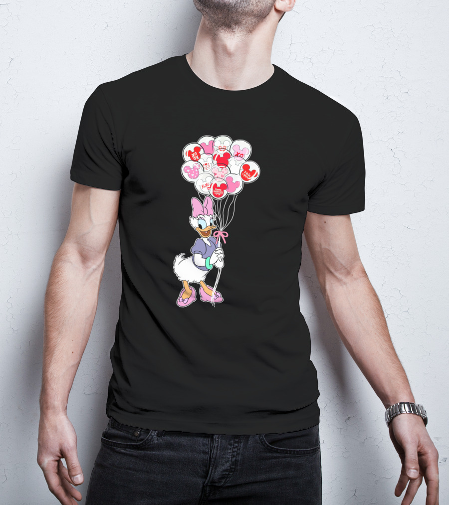 Daisy Duck Balloons Xo Love Minnie Mouse Icons T-Shirt