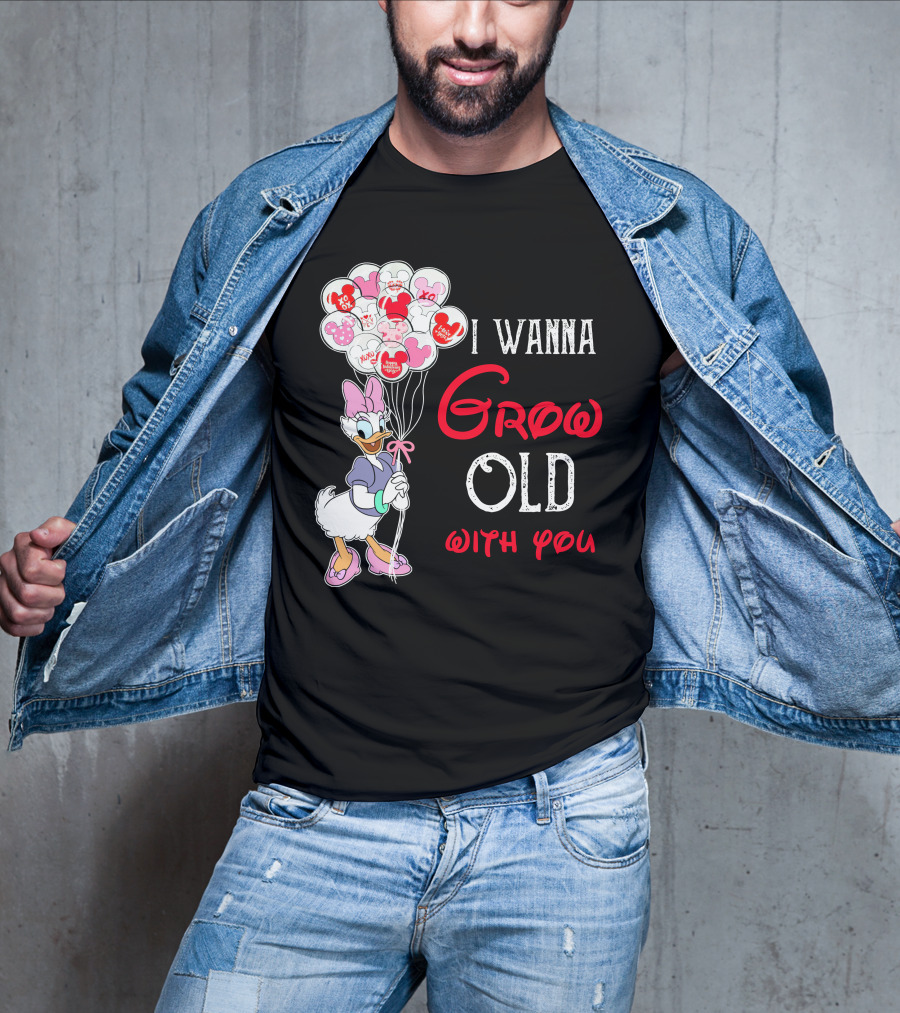I Wanna Grow Old With You Daisy Balloons T-Shirt