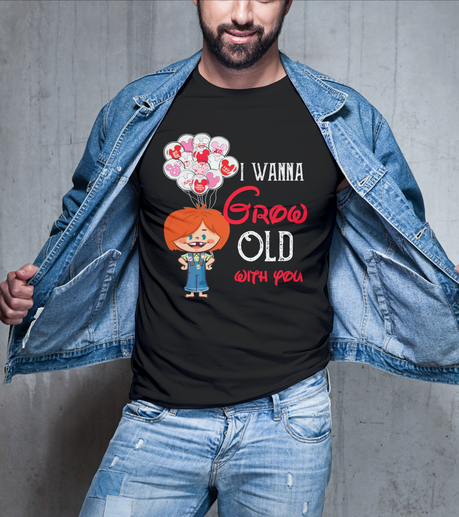 I Wanna Grow Old With You Balloons Xo Character T-Shirt
