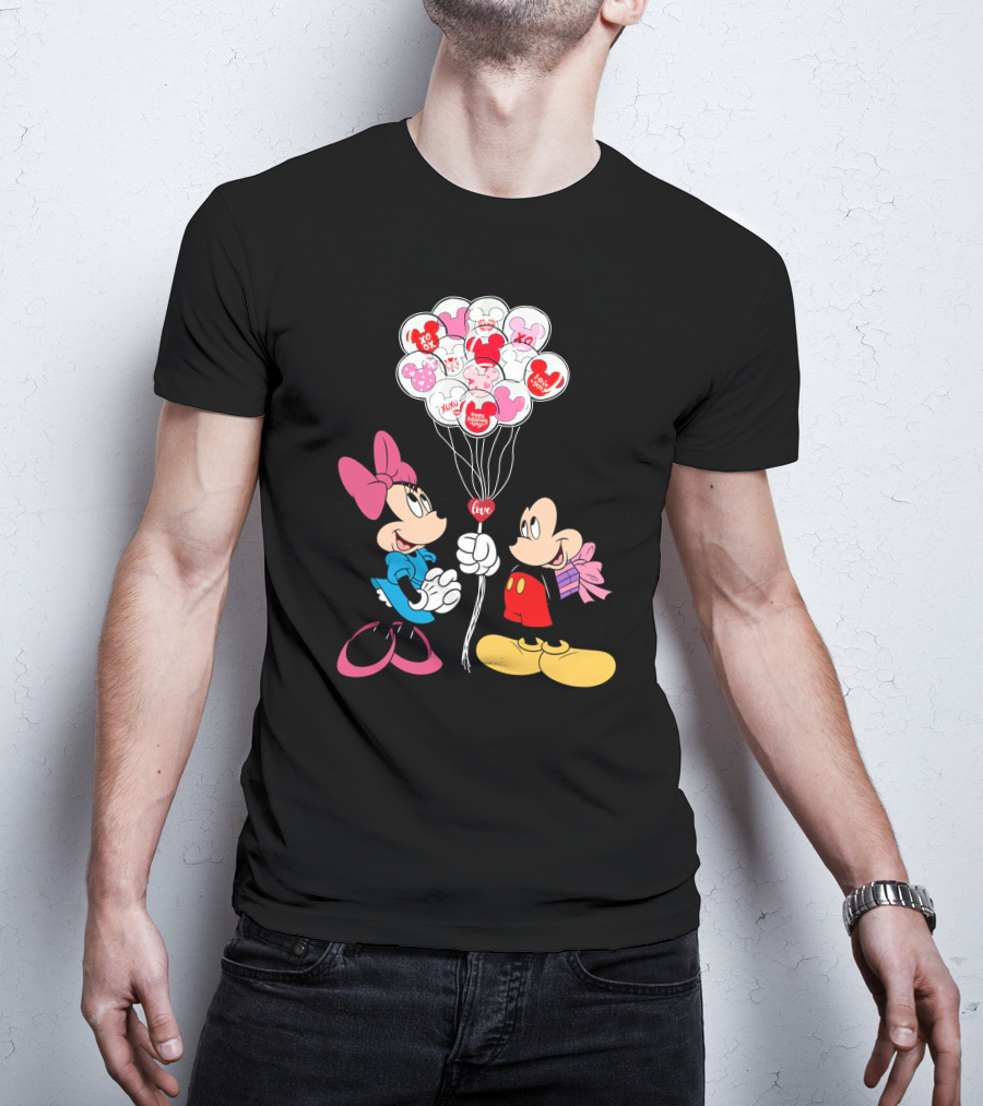 Mickey & Minnie Love Balloons Xo Kiss Me T-Shirt