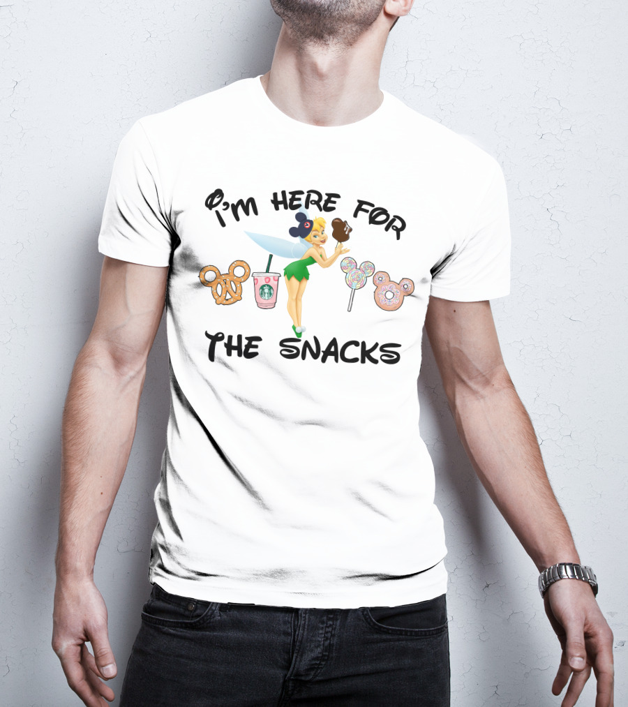 I'm Here For The Snacks Pretzel Starbucks Lollipop Donut T-Shirt