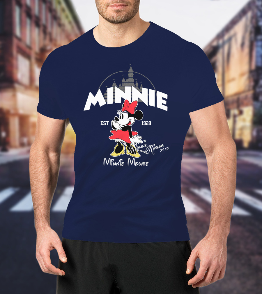 Minnie Mouse Est 1928 Mickey Disney Castle T-Shirt