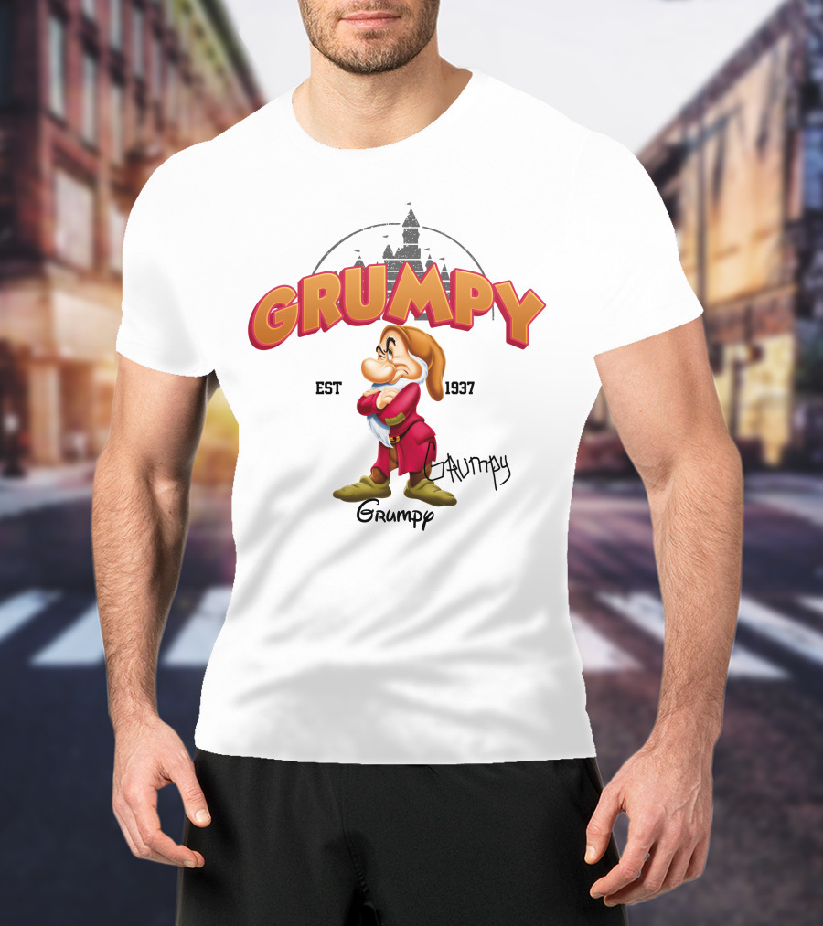 Grumpy Est 1937 Seven Dwarfs Character Disney T-Shirt