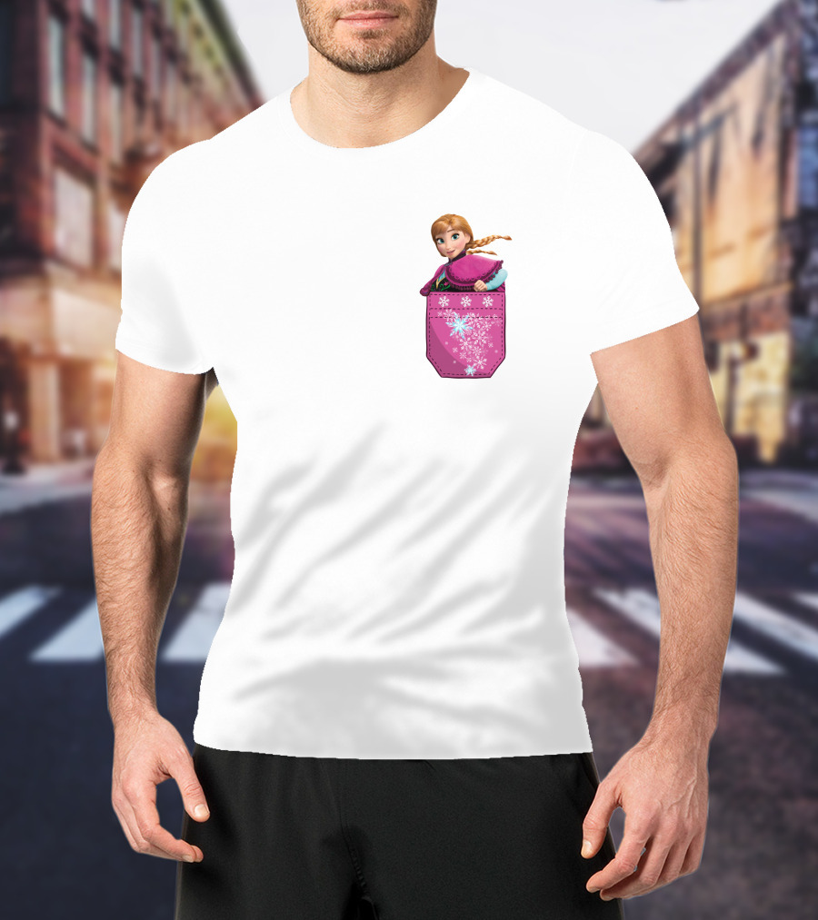 Anna Frozen Snowflake Pocket T-Shirt