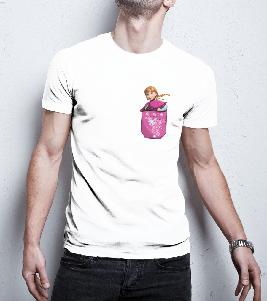 Anna Frozen Snowflake Pocket T-Shirt