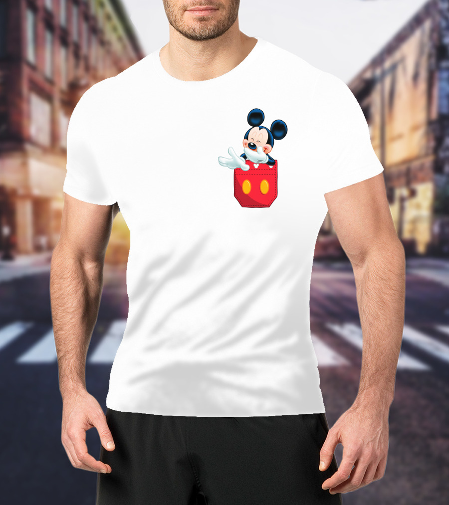 Mickey Mouse Red Pocket T-Shirt