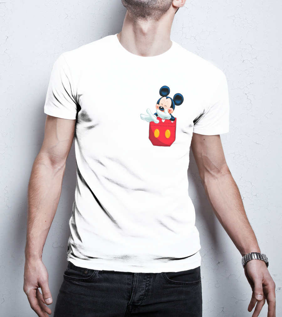Mickey Mouse Red Pocket T-Shirt