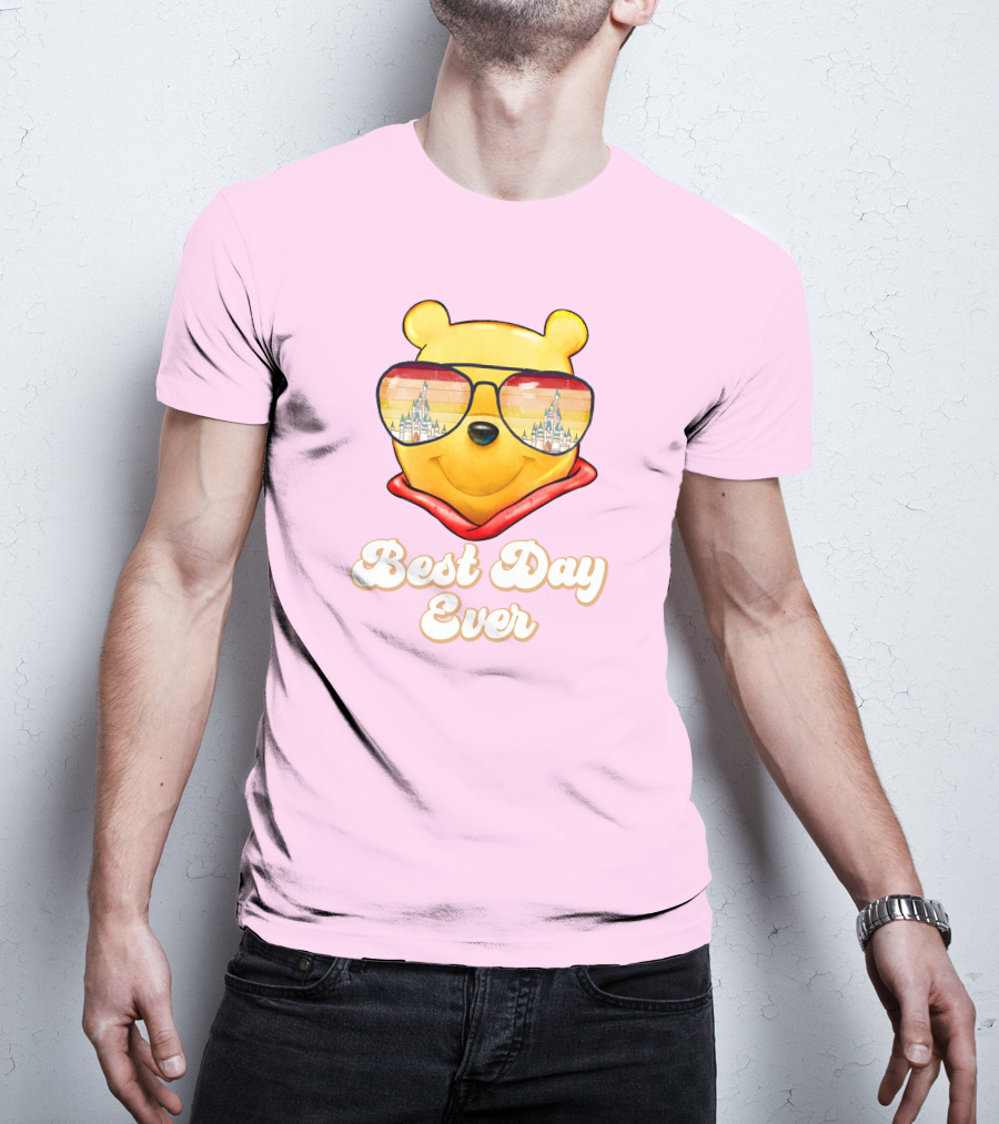 Best Day Ever Pooh Sunglasses Castle T-Shirt
