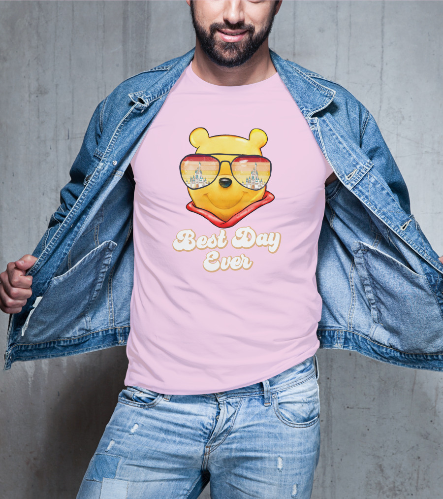 Best Day Ever Pooh Sunglasses Castle T-Shirt