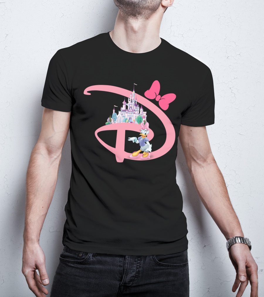 Daisy Duck Pink Disney Castle Bow T-Shirt
