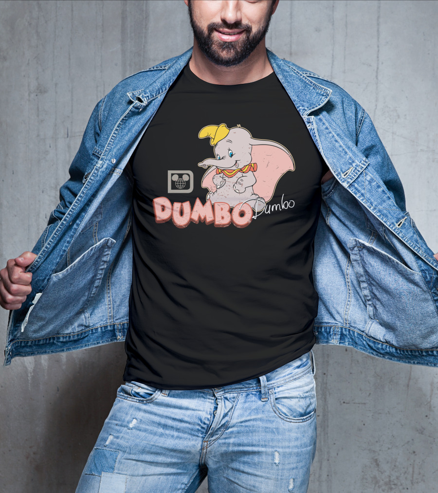 Dumbo Disney Classic Character Vintage Style With Mickey Mouse T-Shirt