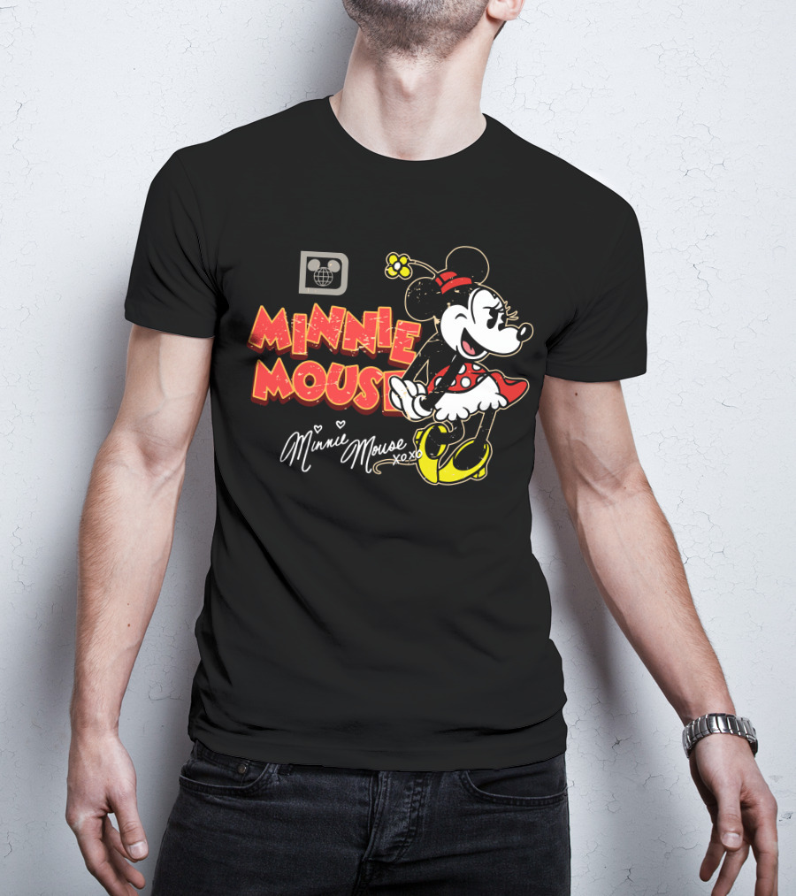 Minnie Mouse Xoxo Vintage Style Cartoon Character T-Shirt