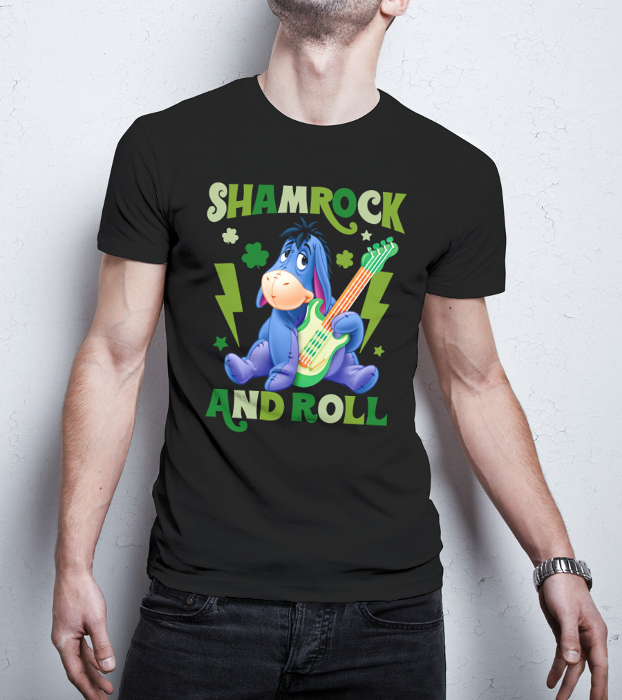 Eeyore Shamrock And Roll T-Shirt