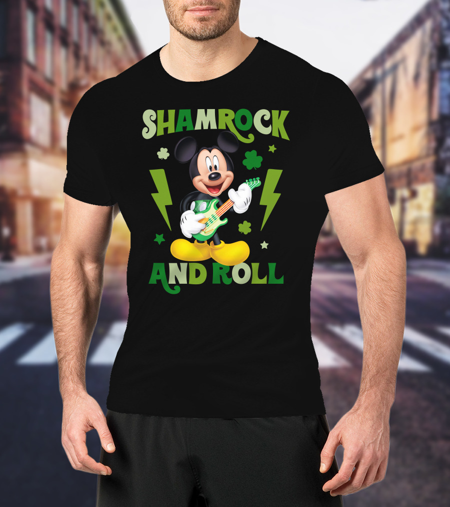 Shamrock And Roll Mickey T-Shirt