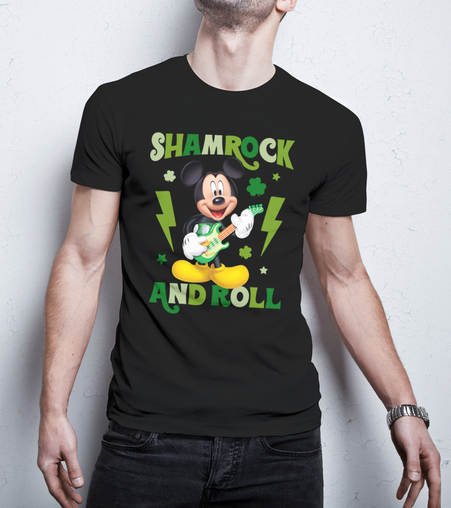 Shamrock And Roll Mickey T-Shirt