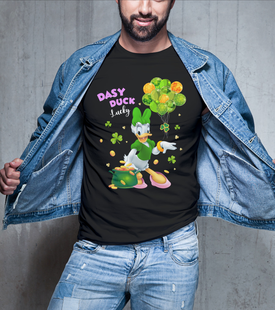 Daisy Duck Lucky St. Patrick's Day Balloons And Shamrocks T-Shirt