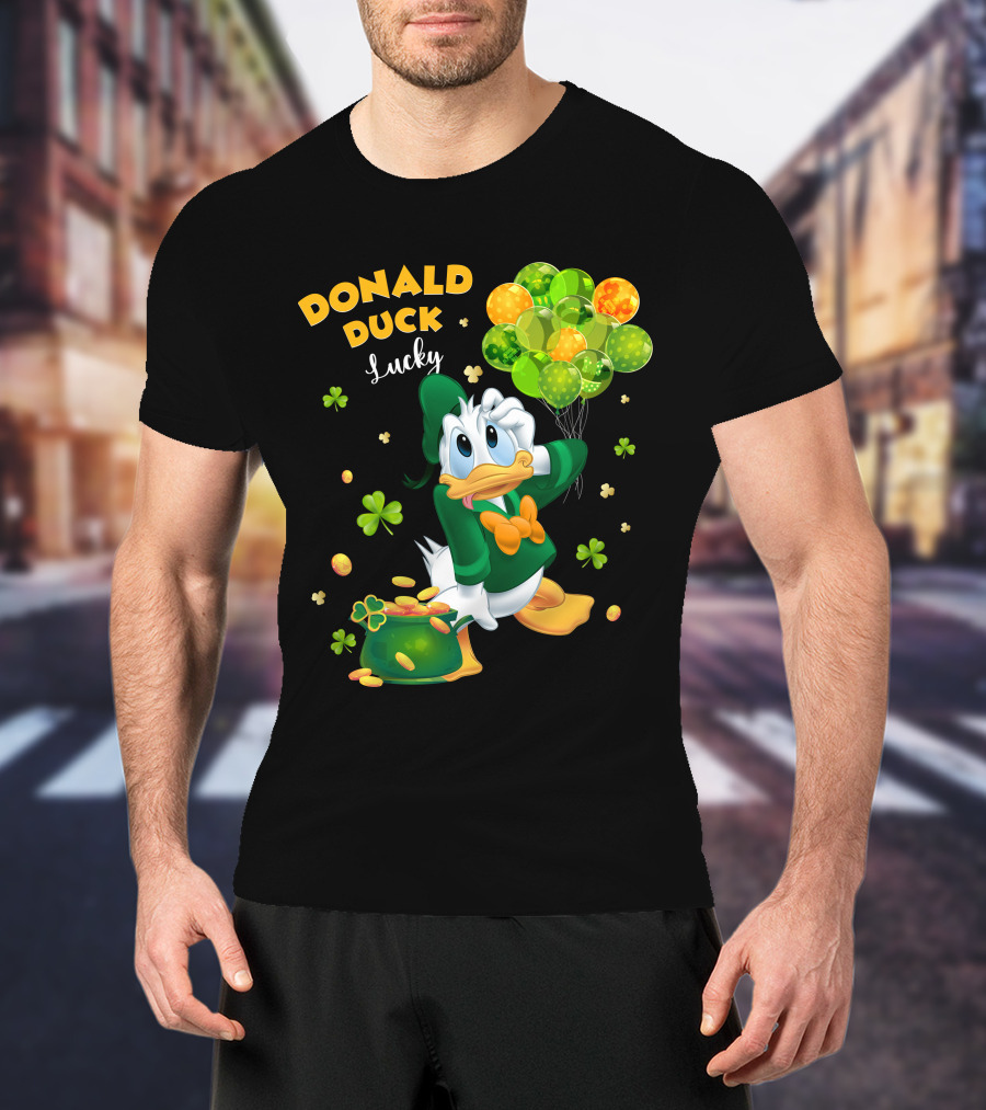 Donald Duck Lucky St. Patrick's Day Balloons T-Shirt