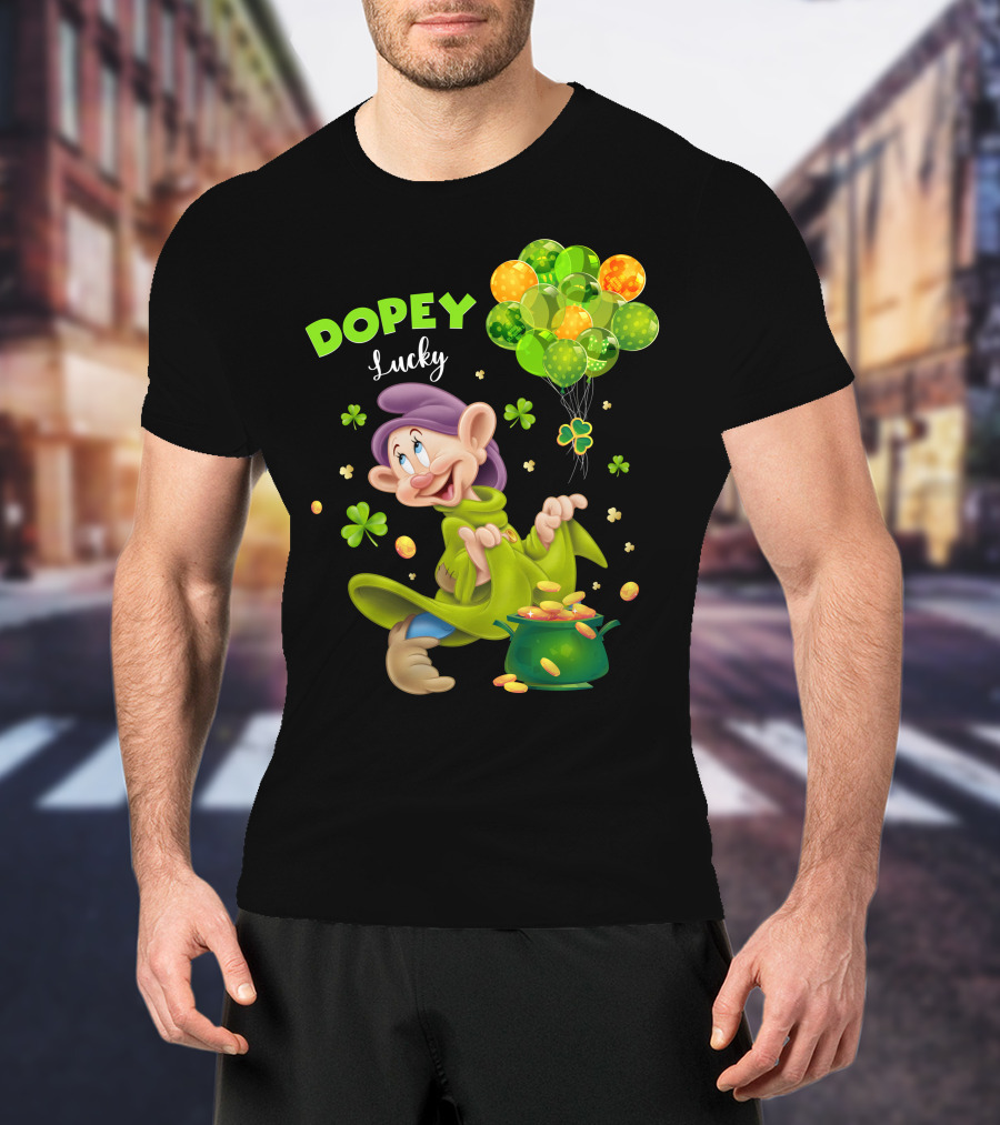 Dopey Lucky Balloons And Coins With Shamrock T-Shirt
