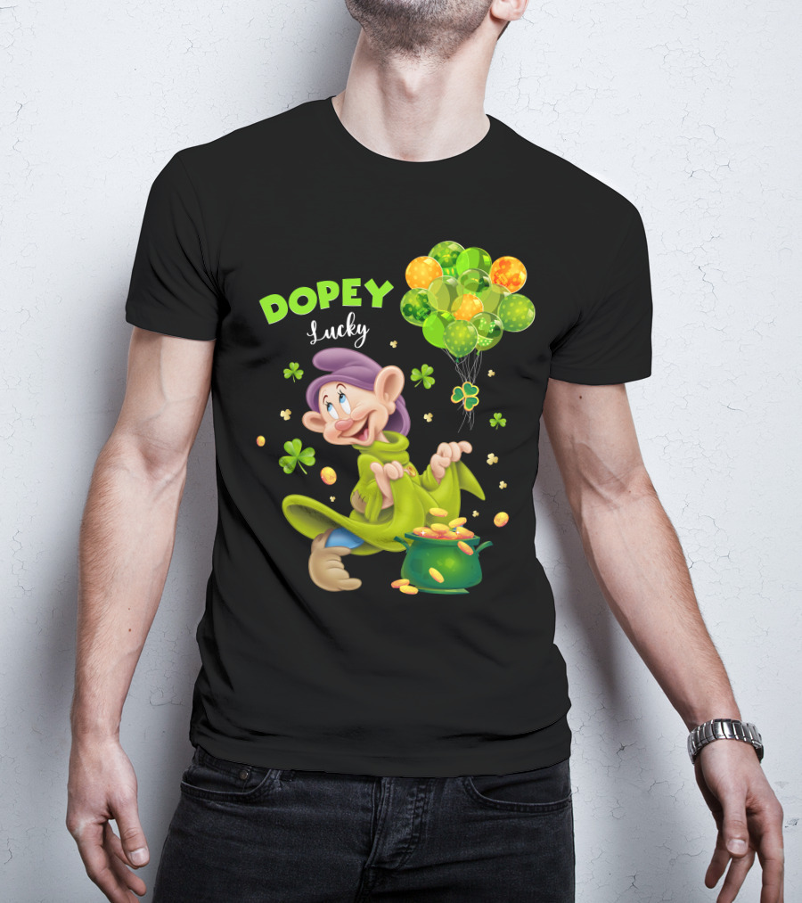 Dopey Lucky Balloons And Coins With Shamrock T-Shirt