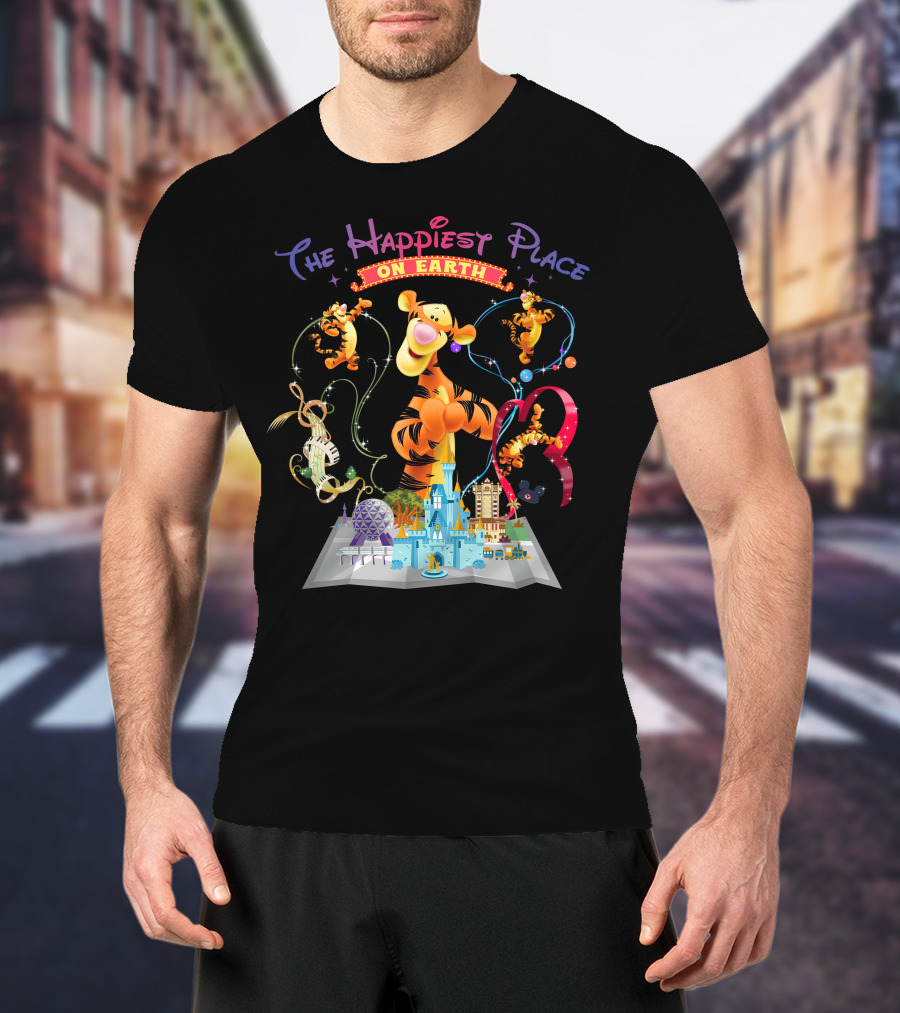The Happiest Place On Earth Tigger Disney Theme Park Magic T-Shirt