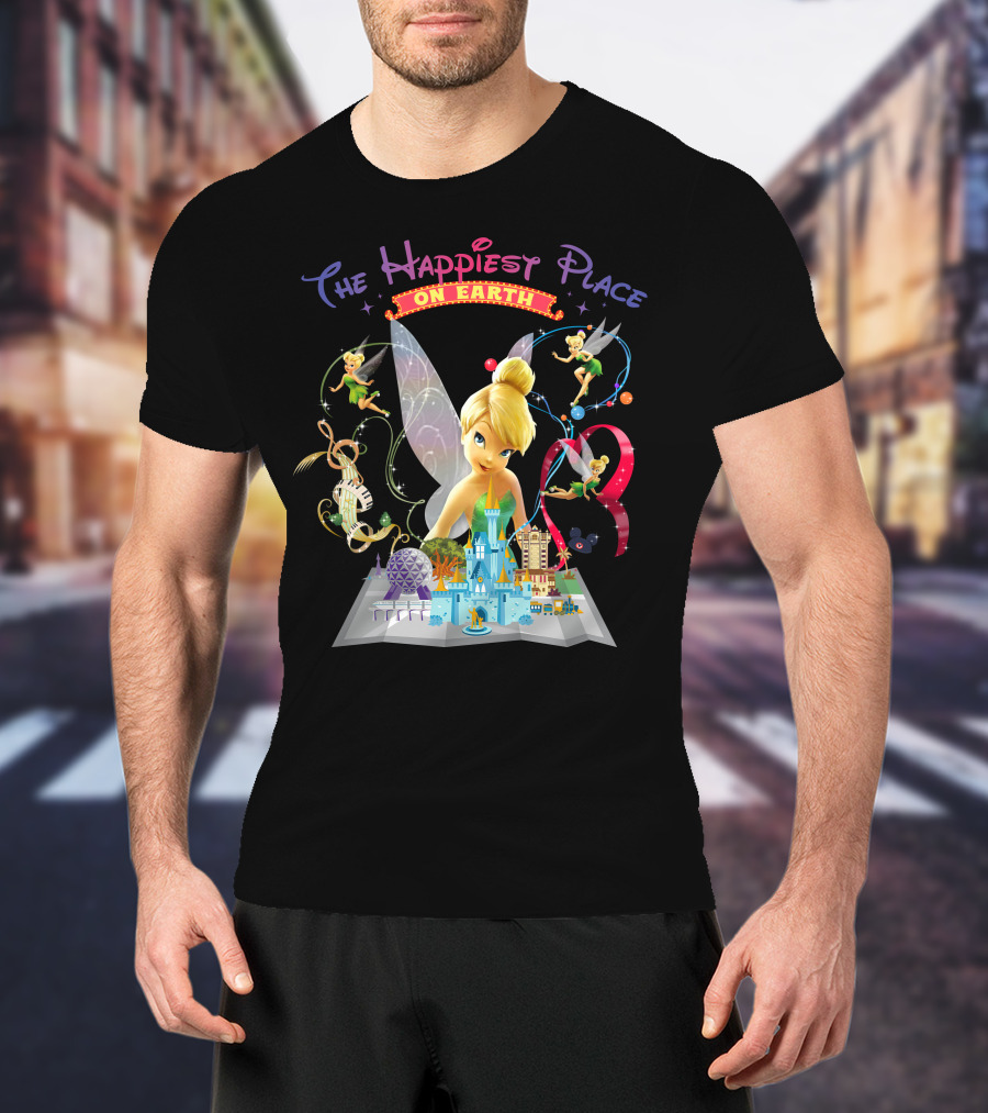 Tinkerbell The Happiest Place On Earth Disney Magic T-Shirt