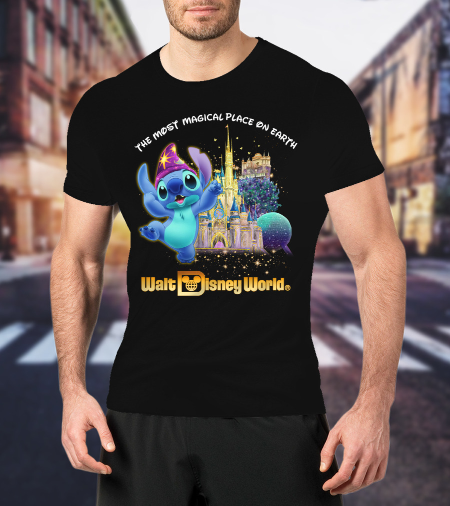 The Most Magical Place On Earth Walt Disney World Stitch T-Shirt