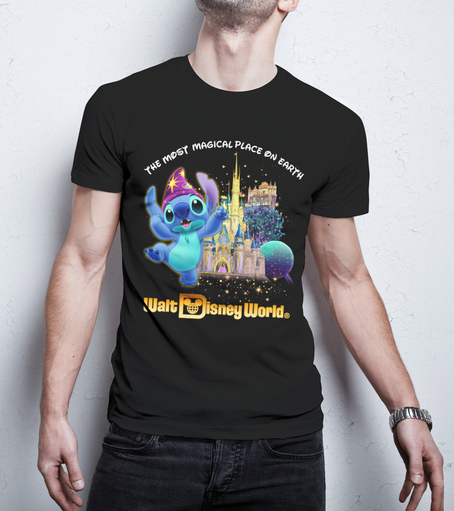The Most Magical Place On Earth Walt Disney World Stitch T-Shirt