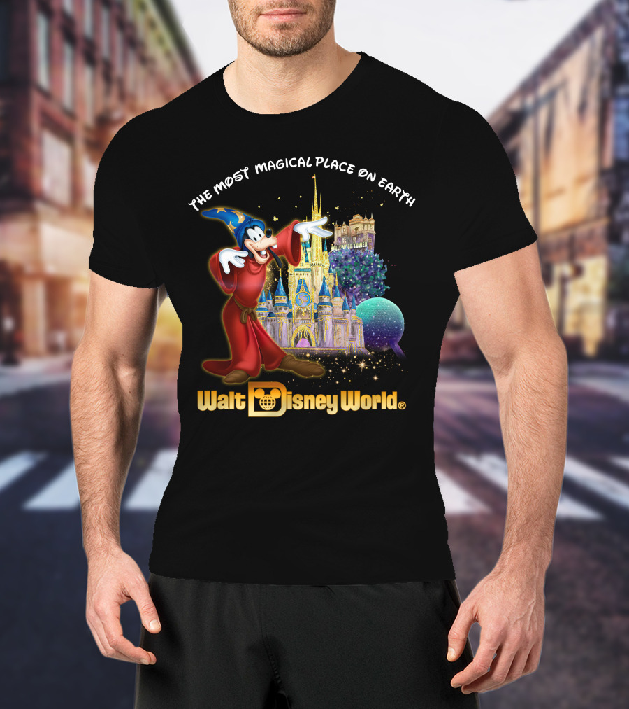 The Most Magical Place On Earth Walt Disney World Goofy Sorcerer's Apprentice T-Shirt