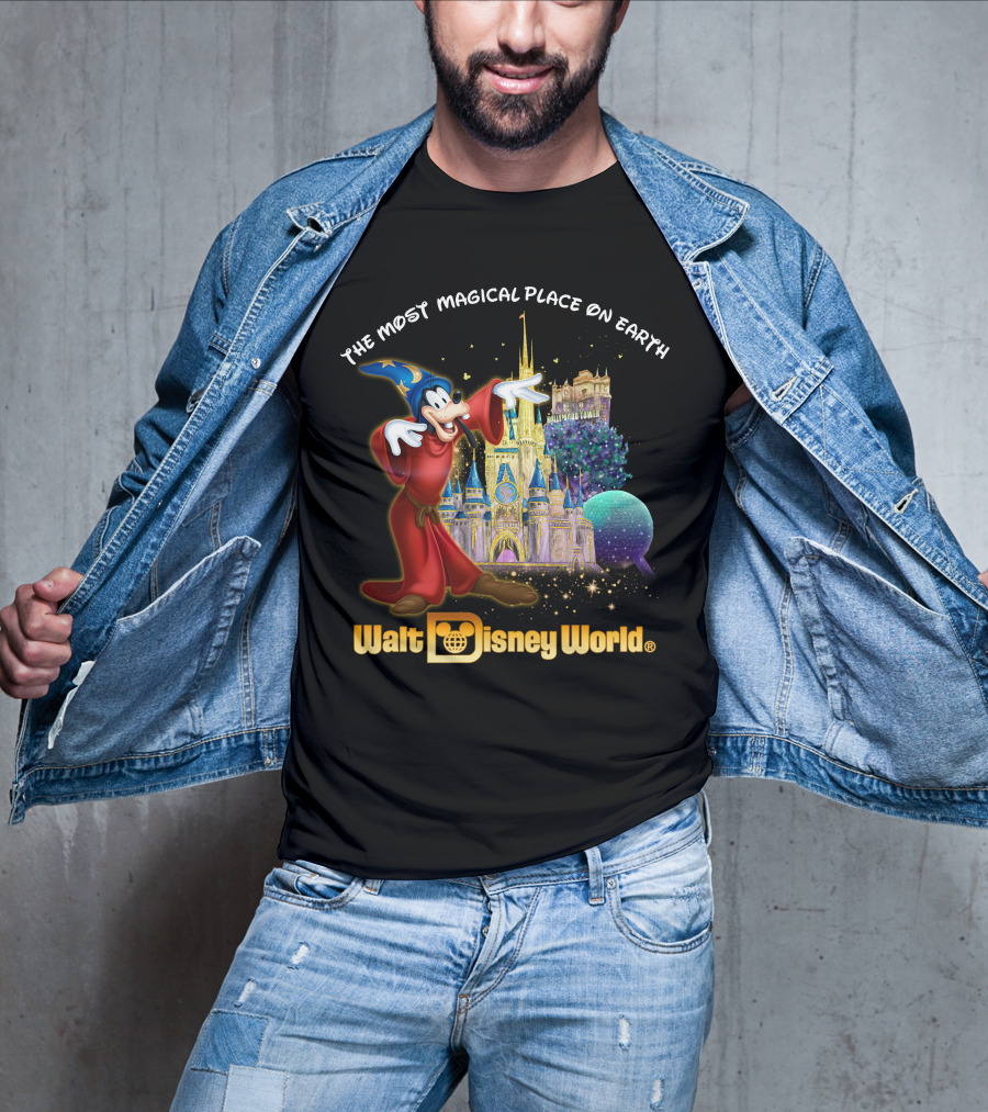 The Most Magical Place On Earth Walt Disney World Goofy Sorcerer's Apprentice T-Shirt
