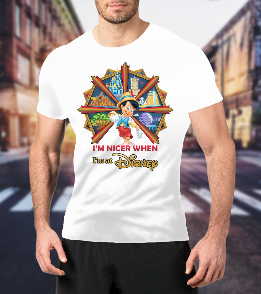 I'm Nicer When I'm At Disney Pinocchio T-Shirt