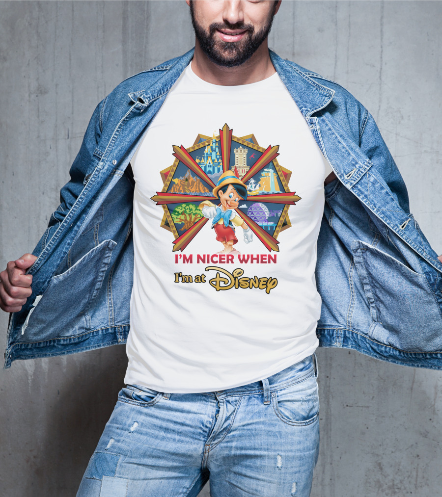 I'm Nicer When I'm At Disney Pinocchio T-Shirt