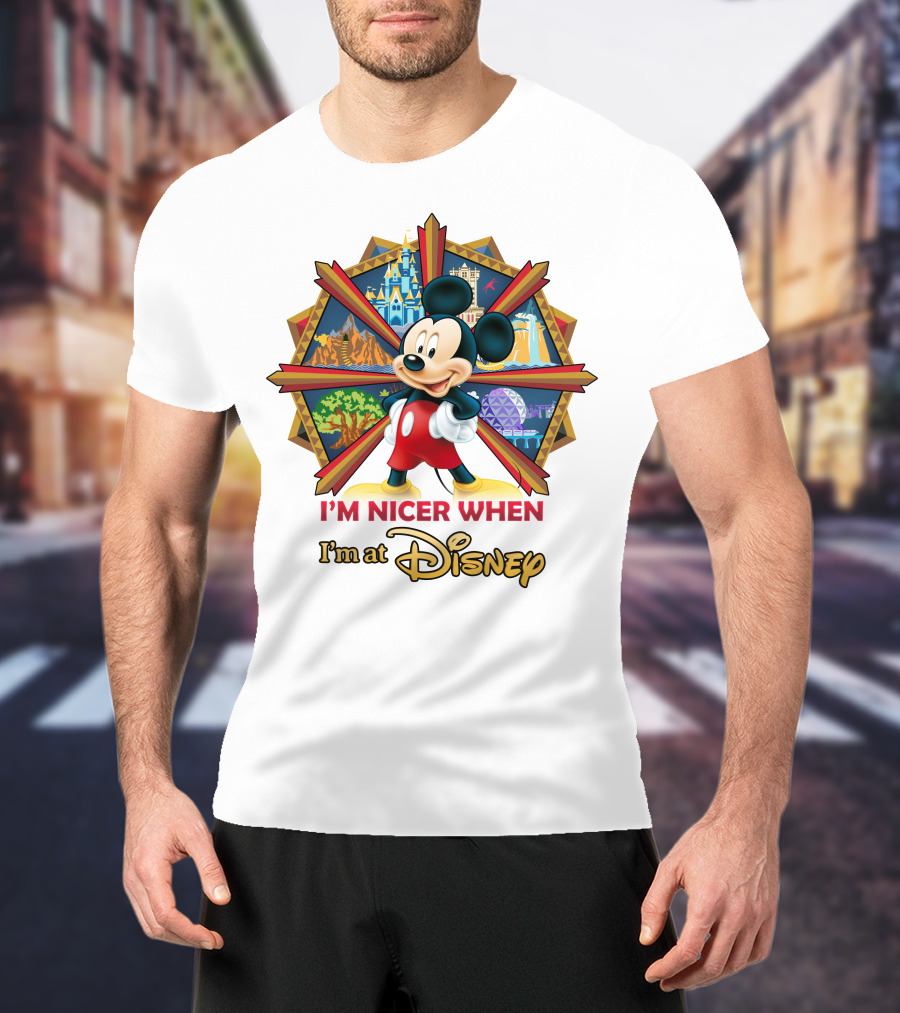 I'm Nicer When I'm At Disney Mickey T-Shirt