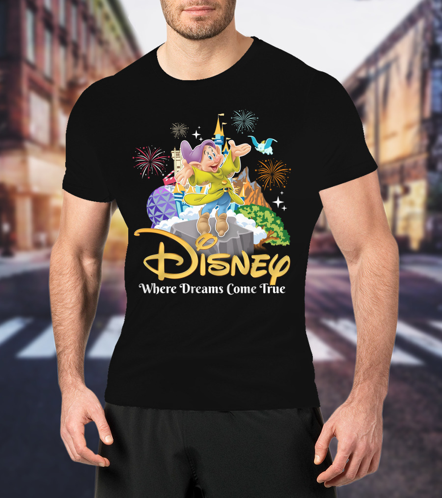 Disney Dopey Where Dreams Come True Fireworks Adventure T-Shirt