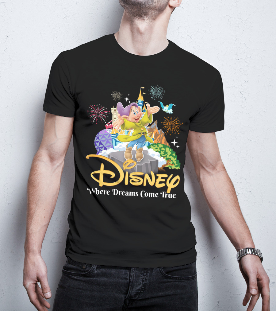 Disney Dopey Where Dreams Come True Fireworks Adventure T-Shirt