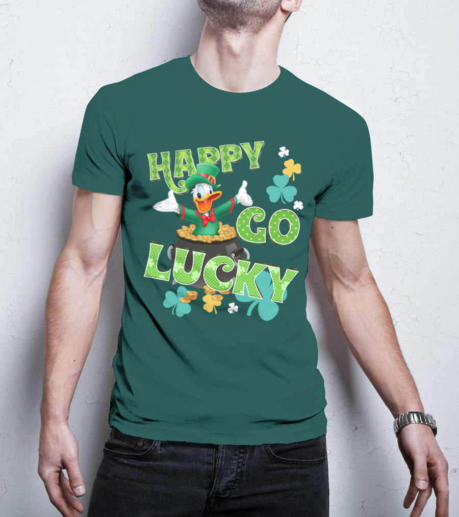 Happy Go Lucky Donald Duck St. Patrick's Day T-Shirt