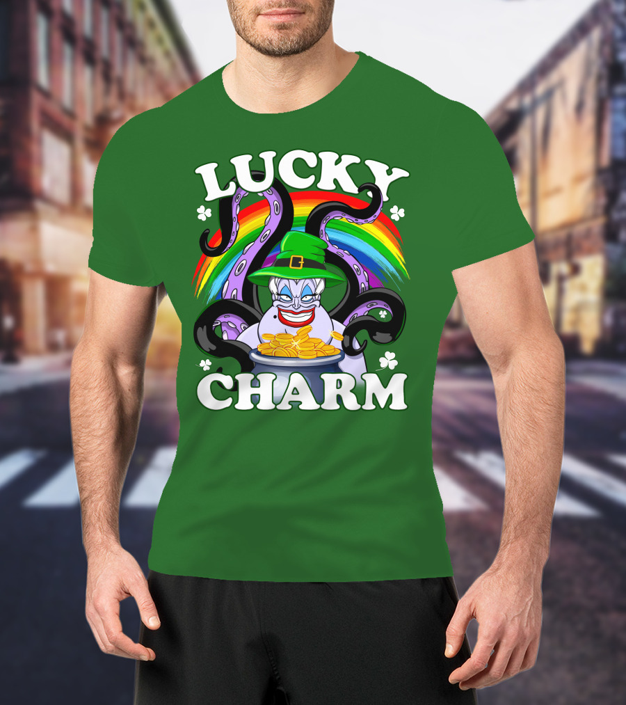 Lucky Charm Ursula Rainbow Coins Shamrocks T-Shirt