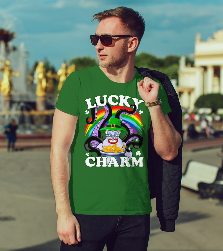 Lucky Charm Ursula Rainbow Coins Shamrocks T-Shirt