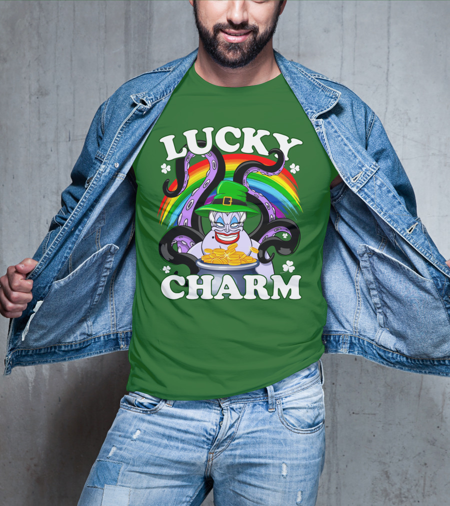 Lucky Charm Ursula Rainbow Coins Shamrocks T-Shirt