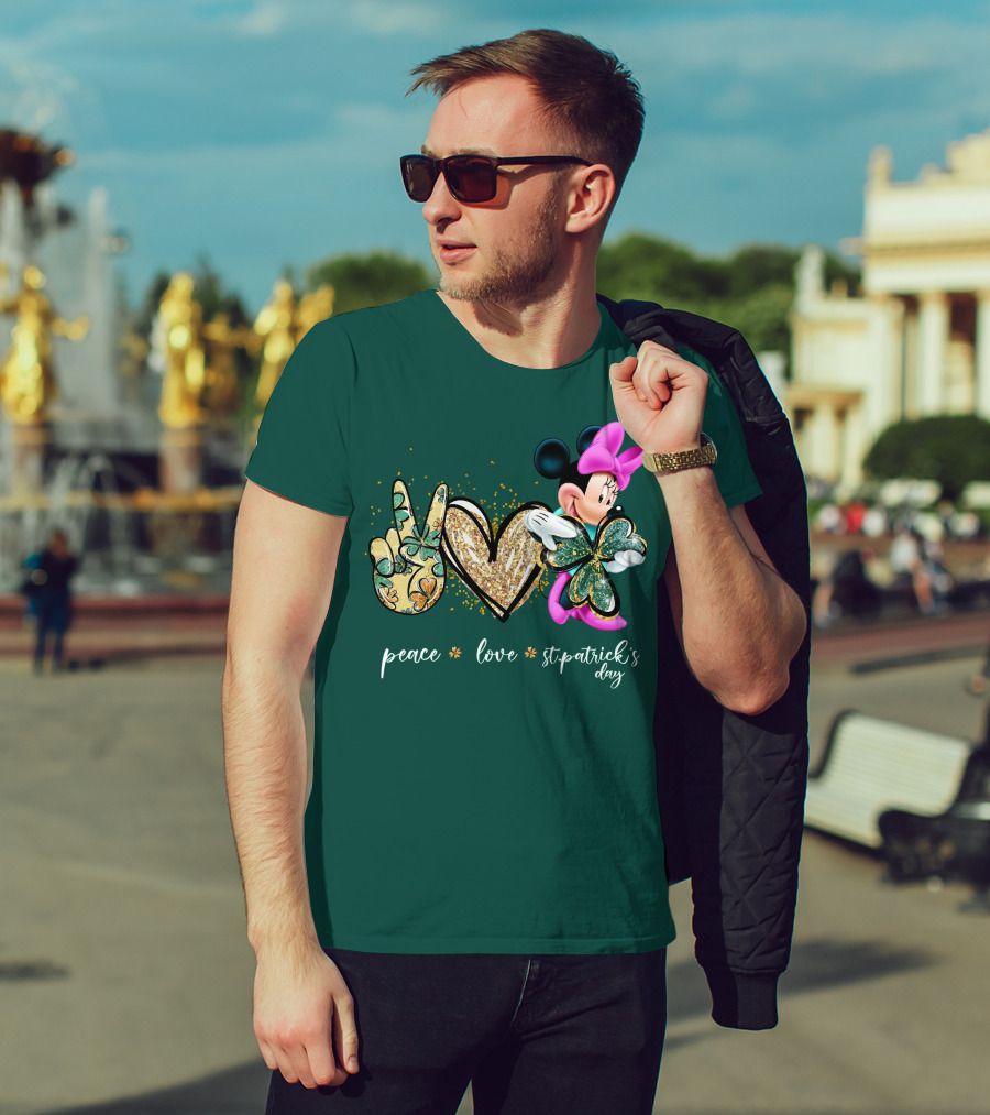 Peace Love St. Patrick's Day Minnie T-Shirt