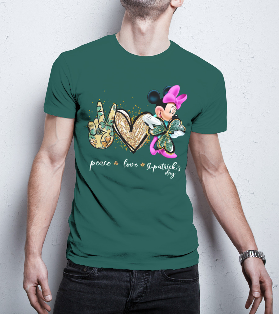 Peace Love St. Patrick's Day Minnie T-Shirt