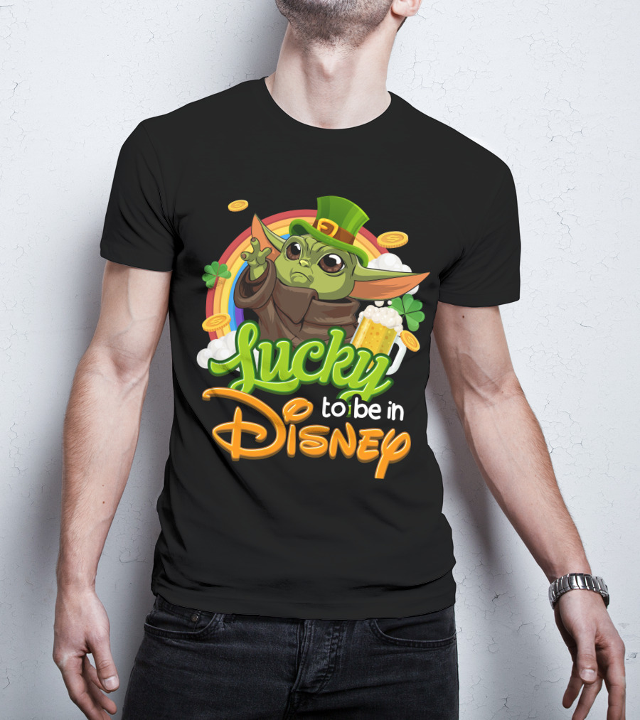 Lucky To Be In Disney Yoda St. Patrick's Day T-Shirt