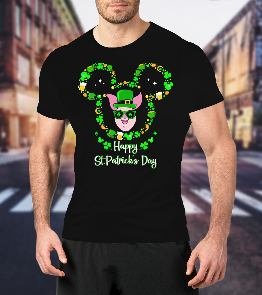 Piglet Happy St. Patrick's Day T-Shirt