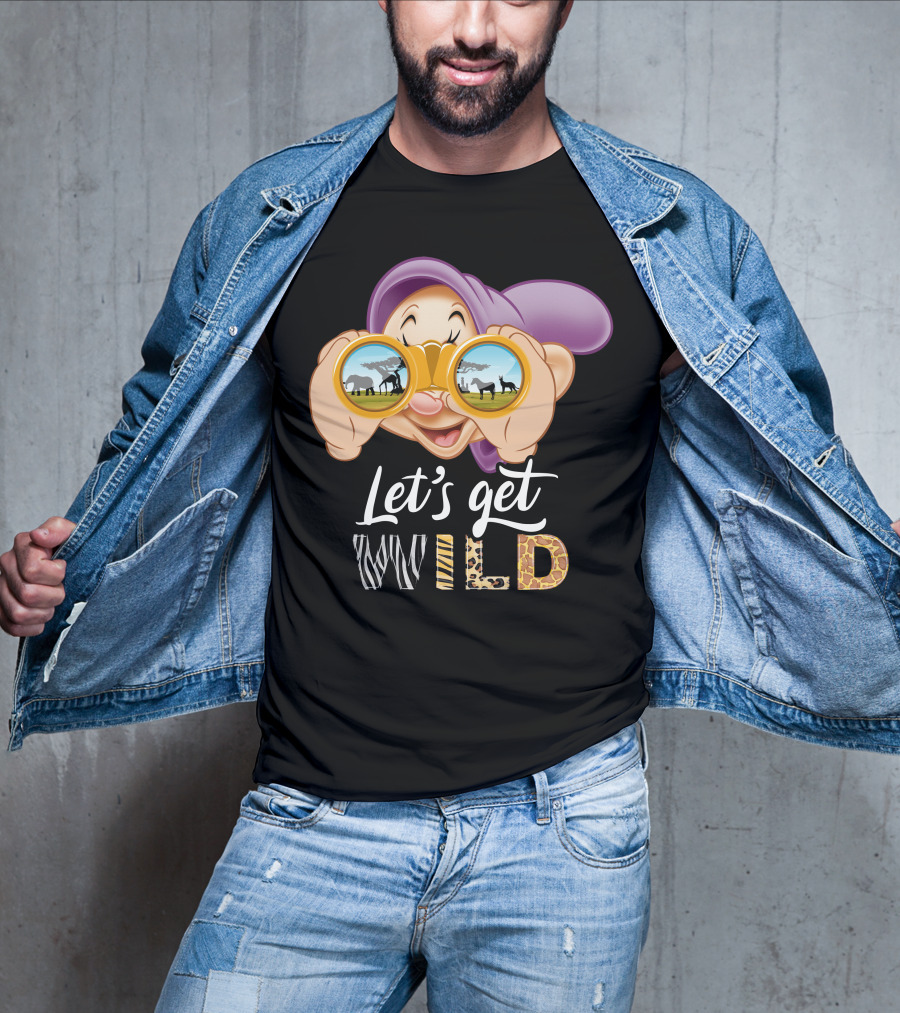 Dopey Let's Get Wild Binoculars Safari Adventure T-Shirt