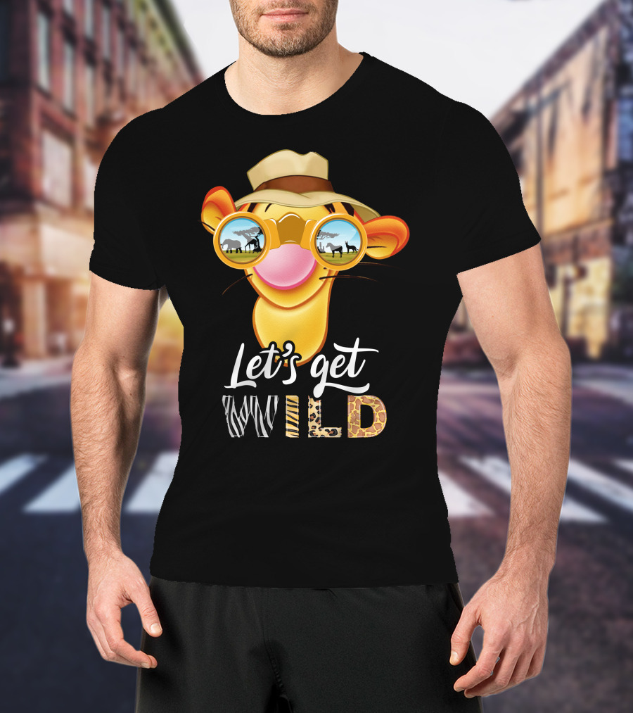 Let's Get Wild Tigger Safari Sunglasses Hat T-Shirt